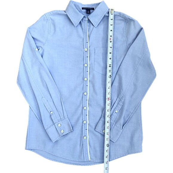 NWT Banana Republic Sky Blue Cotton Button-Up Long Sleeve Shirt S Classic Work - Picture 8 of 9